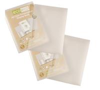 eco-eco A5 Size 50% Recycled 100 Pocket Clear Presentation Display Book, Storage Case Portfolio Art Folder with Plastic Sleeves with Clear Display Box, Pack of 2 eco150x2