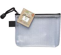 eco-eco Mini 95% Recycled Super Strong Bag, Waterproof Mesh Tuff Bag, Reinforced, Black Zip Closure (Pack of 12), eco036x12