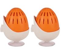 Eco Egg Laundry Egg Holder - Breathable Cup with Suction Pad to Securely Your Washing Pellets, Prevent Spills & Keep Laundry Area Fresh - 10x8x8 cm - White (Pack of 2)
