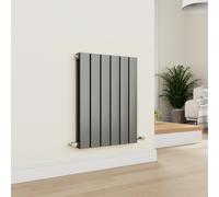 Eco Eleganza Anthracite Horizontal Flat Designer Aluminium Radiator 600x450mm Double Panel 1834 BTU