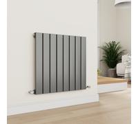 Eco Eleganza Anthracite Horizontal Flat Designer Aluminium Radiator 600x600mm Single Panel 1841 BTU