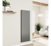 Eco Eleganza Anthracite Vertical Flat Designer Aluminium Radiator 1600x525mm Double Panel 4724 BTU