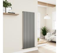 Eco Eleganza Anthracite Vertical Flat Designer Aluminium Radiator 1600x600mm Single Panel 4073 BTU