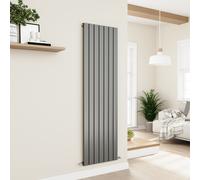 Eco Eleganza Anthracite Vertical Flat Designer Aluminium Radiator 1800x525mm Single Panel 3952 BTU
