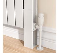Eco Eleganza White Designer Radiator Feet -Suitable for Double Panel Aluminium Radiator