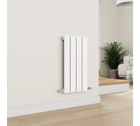 Eco Eleganza White Horizontal Flat Designer Aluminium Radiator 600x300mm Single Panel 921 BTU