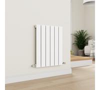 Eco Eleganza White Horizontal Flat Designer Aluminium Radiator 600x450mm Single Panel 1381 BTU