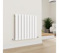 Eco Eleganza White Horizontal Flat Designer Aluminium Radiator 600x600mm Single Panel 1841 BTU