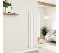 Eco Eleganza White Vertical Flat Designer Aluminium Radiator 1600x300mm Single Panel 2036 BTU