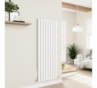 Eco Eleganza White Vertical Flat Designer Aluminium Radiator 1600x600mm Double Panel 5398 BTU