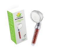 Eco Element 1st Gen High-Pressure Massaging Shower Head Filter. Removes All Harmful Bacteria, Chlorine, Heavy Metals and Hard Ions (100% Recyclable) Transparent