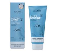 eco elio SPF 50+ Face & Body Sunscreen - 200ml "Routine Affair" | Natural Face Sun Cream | Reef Safe, Fragrance-Free, No Octocrylene or Microplastics | Eco Skincare for Sensitive Skin I Organic