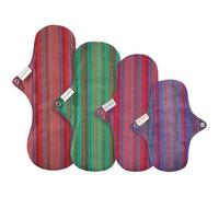 Eco Femme Organic Cotton Reusable Cloth Pads Starter Kit, 4 Sizes, Vibrant Colours