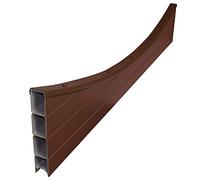 Eco Fence Composite Fencing Panel Top - Walnut, 1.829m (6 Foot), Concave