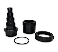 Eco-Filtration 43mm Removable Stepped Tail Hose Connector | 2″/56mm Rigid Pond Pipe to Flexible Pond Hose Adapter, 4 Step Sizes 20,25,32,38mm | Coupling with O-Ring Seal for Solvent Weld Waste Pipe