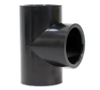 eco-filtration 48.3mm/1.5” Pressure Solvent Weld Tee Joiner - Heavy-Duty PVC Pipe Fitting for 48.3mm Solvent Weld Pipe - Leak-Proof 3-Port Connector for Secure, Rigid Connections