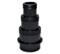 eco-filtration - 50mm Solvent Weld 3-Stepped Hosetail (Black) - for 30mm, 40mm, and 50mm ID Flexible Hose