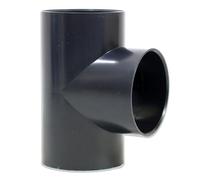 eco-filtration 56mm/2” Solvent Weld Tee Joiner - Durable PVC Pipe Fitting for 50mm Domestic Waste Pipe - Leak-Proof 3-Port Connector for Strong, Secure Connections