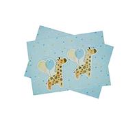 Eco Friendly 2 Sheets Gift Wrapping Paper Sheet Gift With 2 Matching Gift Tag Size (50 x 70cm) 100% Recyclable Paper in Different Design (Baby Boy)