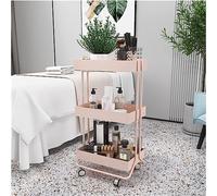 Eco-Friendly 3-Tier Rolling Cart - Multi-Layer Storage Rack for Salon, Beauty, Baking & Art Supplies Organization