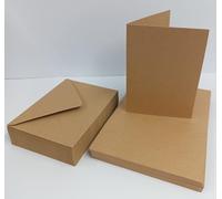 Eco-Friendly 50 Pack 5" x 7" Blank Greeting Cards & Envelopes | 100% Recycled Card Blanks for Crafts & Invitations