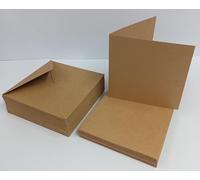 Eco-Friendly 50 Pack 6" x 6" Blank Greeting Cards & Envelopes | 100% Recycled Card Blanks for Crafts & Invitations