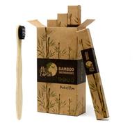Eco-Friendly Bamboo Charcoal Toothbrush - Medium Soft, Vegan & Recyclable