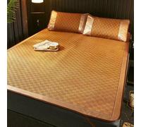 Eco-Friendly Bamboo Rattan Mattress Protector - Breathable Foldable Summer Bed Cover for Twin & Full Size Adults - Ultimate Comfort & Protection Solution