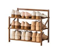 Eco-Friendly Bamboo Shoe Rack - 2/3/4/5 Tier Folding Wooden Storage Shelf for Entryway Hallway & Bedroom - Stylish Brown Space Saving Design Perfect for nizing Shoes