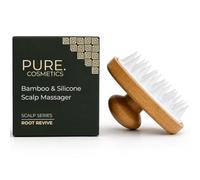 Eco-Friendly Bamboo & Silicone Scalp Massager, Scalp Brush, Shampoo Brush, Oiling Brush for Men & Women. Exfoliating Head Massager.