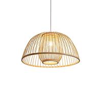 Eco-Friendly Bamboo Weaving Pendant Light - Retro E27 Chaner, Ideal for Restaurant and Living Spaces