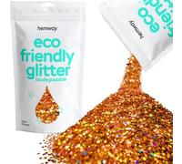 Eco Friendly Biodegradable Glitter | Copper Holographic - Extra Chunky 100g, Plant Based, Biodegradable Glitter for Craft, Face, Hair, Nail, Body and Festival - Hemway