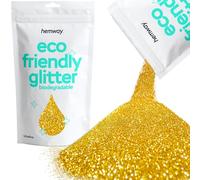 Eco Friendly Biodegradable Glitter | Gold - Ultrafine 100g, Plant Based, Biodegradable Glitter for Craft, Face, Hair, Nail, Body and Festival - Hemway
