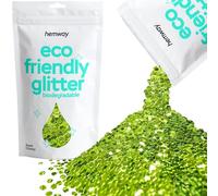 Eco Friendly Biodegradable Glitter | Lime Green - Super Chunky 100g, Plant Based, Biodegradable Glitter for Craft, Face, Hair, Nail, Body and Festival - Hemway