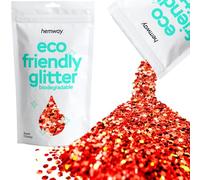 Eco Friendly Biodegradable Glitter | Red Holographic - Super Chunky 100g, Plant Based, Biodegradable Glitter for Craft, Face, Hair, Nail, Body and Festival - Hemway