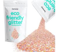 Eco Friendly Biodegradable Glitter | Rose Gold Holographic - Fine 100g, Plant Based, Biodegradable Glitter for Craft, Face, Hair, Nail, Body and Festival - Hemway