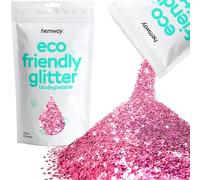 Eco Friendly Biodegradable Glitter | Rose Pink - Extra Chunky 100g, Plant Based, Biodegradable Glitter for Craft, Face, Hair, Nail, Body and Festival - Hemway