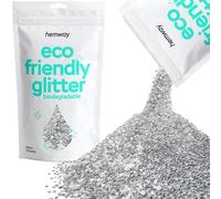 Eco Friendly Biodegradable Glitter | Silver - Extra Chunky 100g, Plant Based, Biodegradable Glitter for Craft, Face, Hair, Nail, Body and Festival - Hemway