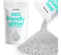 Eco Friendly Biodegradable Glitter | Silver - Fine 100g, Plant Based, Biodegradable Glitter for Craft, Face, Hair, Nail, Body and Festival - Hemway