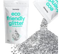 Eco Friendly Biodegradable Glitter | Silver - Super Chunky 100g, Plant Based, Biodegradable Glitter for Craft, Face, Hair, Nail, Body and Festival - Hemway