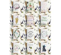 Eco-friendly biodegradable seed paper plantable birthday card traditional HAP-BEE BIRTHDAY CUTE BEEHIVE (Pack of 12 multi design)