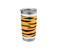 Eco-Friendly Black and Yellow Tiger Stripe Design Stainless Steel Insulated Tumbler