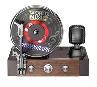 Eco Friendly Car Air Freshener With Retro Record Player Design For Long Lasting Aroma And Neutralization(Red)