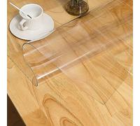 Eco-Friendly Clear Plastic Tablecloth 75x150cm Easy to Cut Waterproof Vinyl for Dining Room Living Room & Office 1mm Thickness Versatile Table Cover