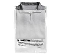 Eco Friendly Clear Poly Bags with Suffocation Warning - 9" x 12" (100 Count) - Strong Self Seal - Biodegradable Premium Frosted Bag for Packaging