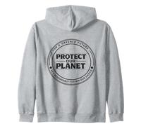 Eco-Friendly Climate Action Earth Day Conservation Gift Zip Hoodie
