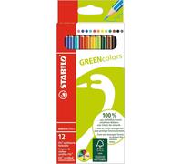 Eco-Friendly Colouring Pencil - STABILO GREENcolors - Pack of 12 - Assorted Col