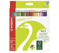Eco-Friendly Colouring Pencil - STABILO GREENcolors - Pack of 24 - Assorted Colo