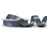 Eco Friendly Double Faced Satin Ribbon Roll - Made in The UK - Multiple Colour Choices (15mm x 20m) (Slate Grey)