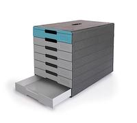 Durable Eco-Friendly Drawer Box Idealbox Pro with 7 compartments - Includes Draw Labels for Organisation Anthracite or Blue